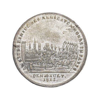Medal Commemorating Wellington and Blücher at Waterloo by German School