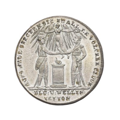 Medal Commemorating Wellington and Blücher at Waterloo by German School