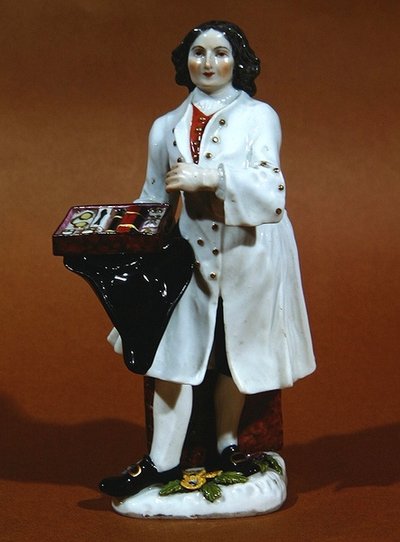 Meissen Statuette of a Spectacle Seller by German School
