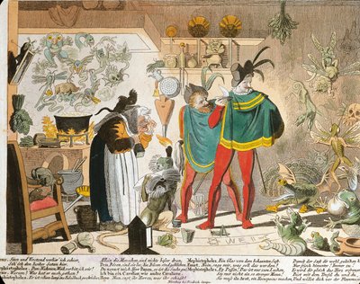 Mephistopheles inspired by Faust by German School