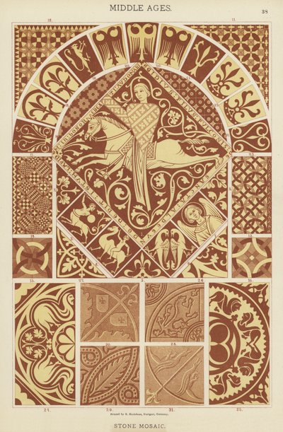 Middle Ages, Stone Mosaic by German School