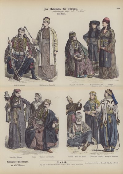 Middle Eastern costumes by German School