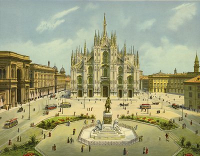 Milan, Piazza del Duomo by German School