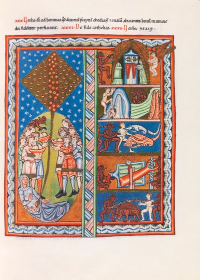 Miniature from Liber Scivias by Hildegard of Bingen, c. 1175 (facsimile) by German School