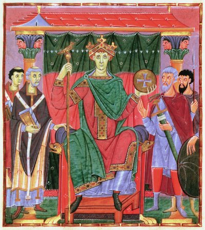 Holy Roman Emperor Otto III Enthroned (980-1002), c.998 by German School