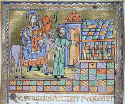 The Flight into Egypt, from The Evangeliarium of the Cathedral of Plock by German School