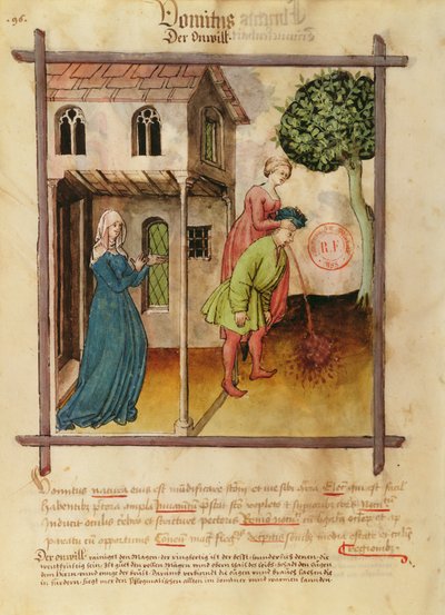 Man Vomiting, from Tacuinum Sanitatis by German School