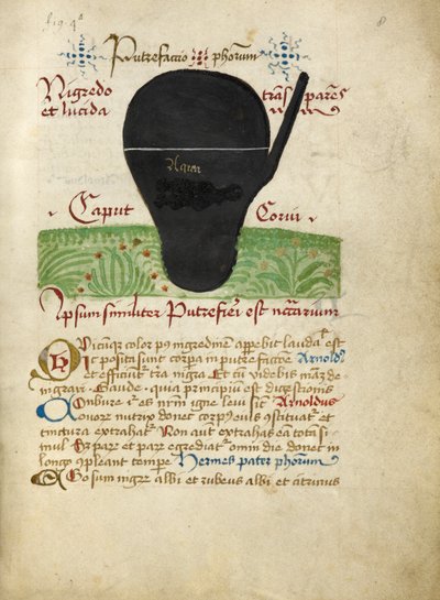 Ms Sloane 2560, f.8 from the Alchemical Treatises, late 15th century by German School