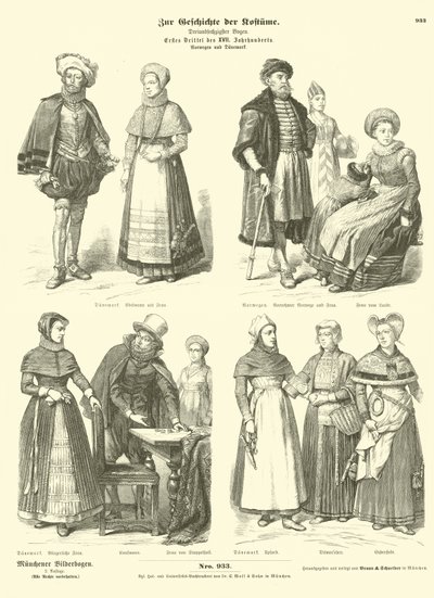 Norwegian and Danish Costumes, Early 17th Century by German School