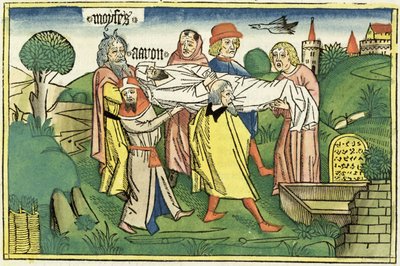 Numbers 20:22-29 Death of Aaron, from the Nuremberg Bible by German School