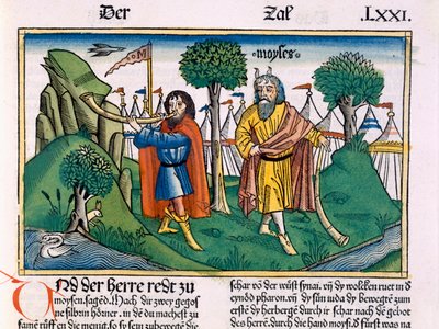 Numbers 2 The camp assignments of the Israelites, from the Nuremberg Bible by German School