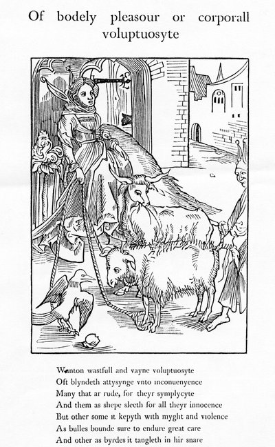 Of Bodily Pleasure or Corporal Voluptuousness, illustration from Alexander Barclay