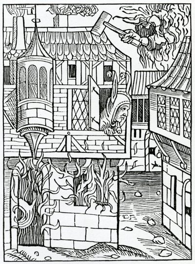 Of bostynge or hauynge confydence in fortune, illustration from Alexander Barclay