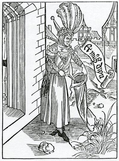 Of the arrogance and pride of rude men of the country, illustration from Alexander Barclay