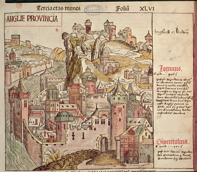 Old London, from the Nuremberg Chronicle by Hartmann Schedel, 1493 by German School