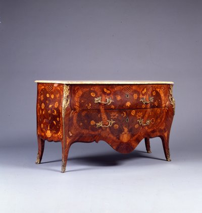 One of a pair of marquetry and parquetry commodes, c.1765 by German School