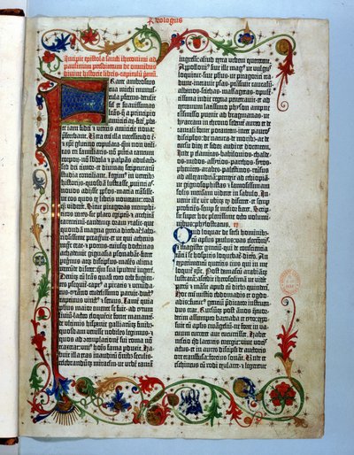 Page from the Gutenberg Bible, Mainz, c.1455 by German School