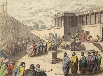 Performance of the Play Agamemnon in a Theatre in Ancient Greece by German School