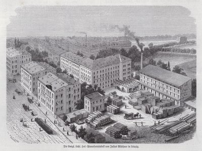 Piano Factory of Julius Bluethner, Leipzig, Germany by German School