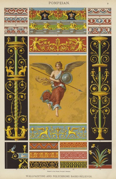 Pompeian, Wallpainting and Polychrome Basso-Relievos by German School