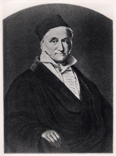 Portrait of Carl Friedrich Gauss from Handbuch der Vermessungskunde published by Metzler in Stuttgart by German School