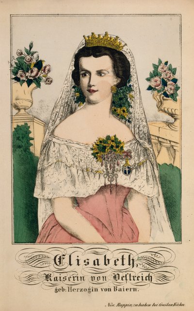 Portrait of Elizabeth of Bavaria, Empress of Austria, from Neuruppiner Bilderbogen, 1860 by German School