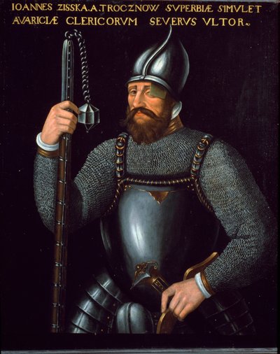 Portrait of Jan Zizka, War Chief of the Hussites, 16th century by German School