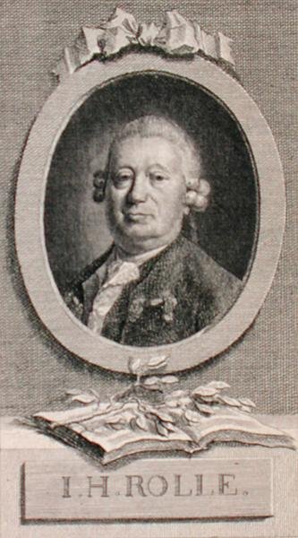 Portrait of Johann Heinrich Rolle engraved by Geyser by German School