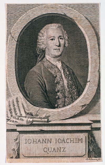 Portrait of Johann Joachim Quantz (1697-1773) by German School