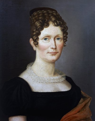 Portrait of Johanna Christiane Schumann, Mother of German Composer Robert Schumann by German School