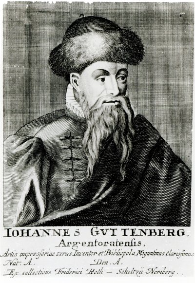 Portrait of Johannes Gutenberg by German School