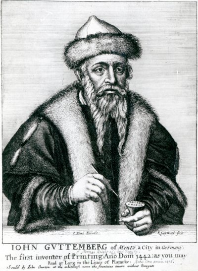 Portrait of Johannes Gutenberg by German School