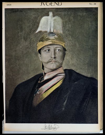 Portrait of Kaiser Wilhelm II (1859-1941) from Jugend, 1905 by German School
