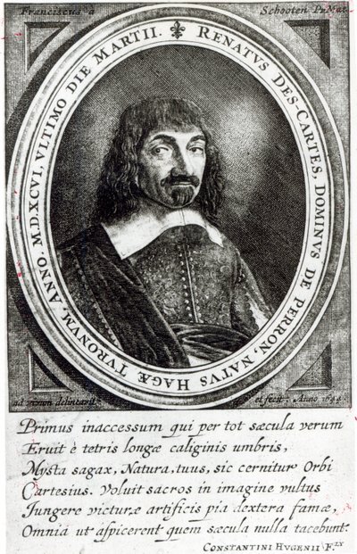 Portrait of Rene Descartes, 1644 by German School