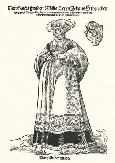 Portrait of Sibylle, Duchess of Saxony by German School