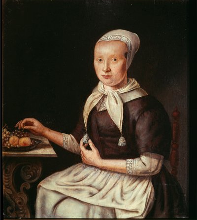 Portrait of a German Peasant on the Fruit Platter by German School