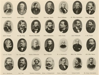 Portraits of famous Germans from Ritter vom Deutschen Geiste by German School