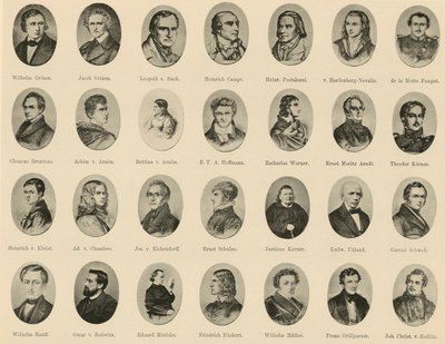 Portraits of Famous Germans from Ritter vom Deutschen Geiste by German School