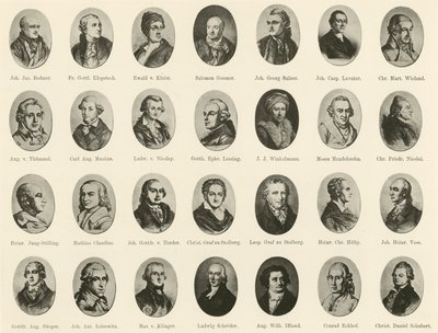 Portraits of Famous Germans from Ritter vom Deutschen Geiste by German School