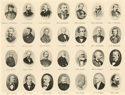 Portraits of Famous Germans from Ritter vom Deutschen Geiste by German School