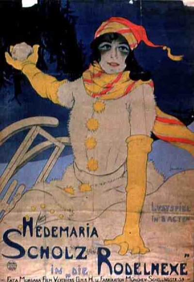 Poster advertising Hedemaria Sholz in the 