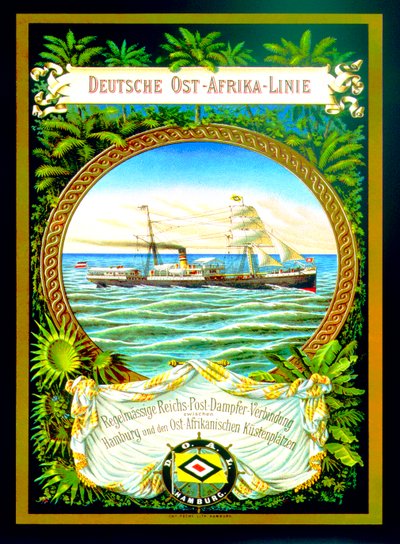 Poster Advertising the German East Africa Line, 1890 by German School