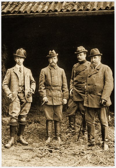 Prince Alfred, Czar Nicholas II and Ernst Ludwig by German School
