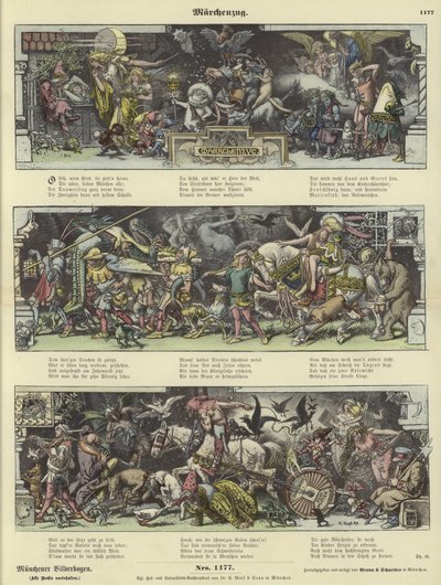 Procession of Fairy Tale Characters by German School