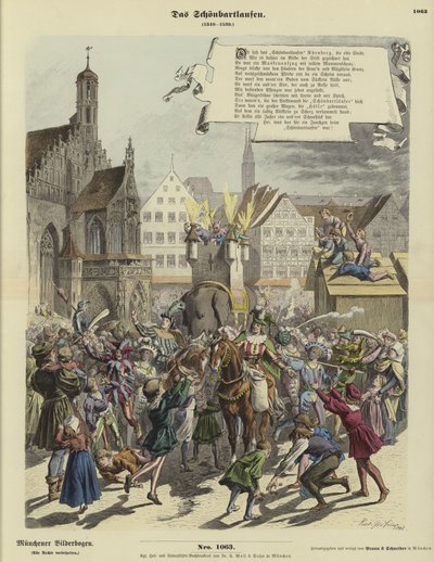 Procession of the Schoenbartlaufen, Nuremberg, Germany, 1349-1539 by German School