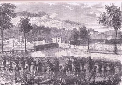 Prussian redoubt commanding the bridge of Sevres, Cassells History of the War between France and Germany published by Cassell and Company Limited, c.1890 by German School