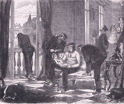 Prussians in occupation of a villa near Paris by German School