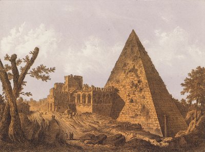 Pyramid of Cestius, Rome by German School