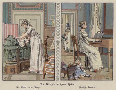 Queen Louise of Prussia at Home by German School