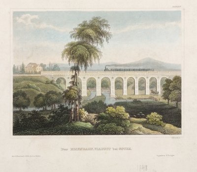 Railway Viaduct at Gotha by German School